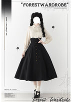 Whispers of the Woods - Long Button-Front Classic Lolita Skirt - image 18