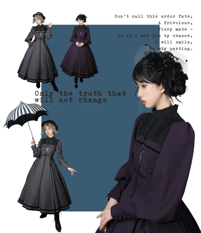 Raven Messenger - Plus Size Gothic Lolita OP with Optional Hat - image 19