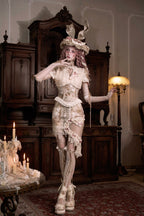 Cupid's Verse-Casket - Heart Cut-Out Vintage Lace Lolita Top - image 19