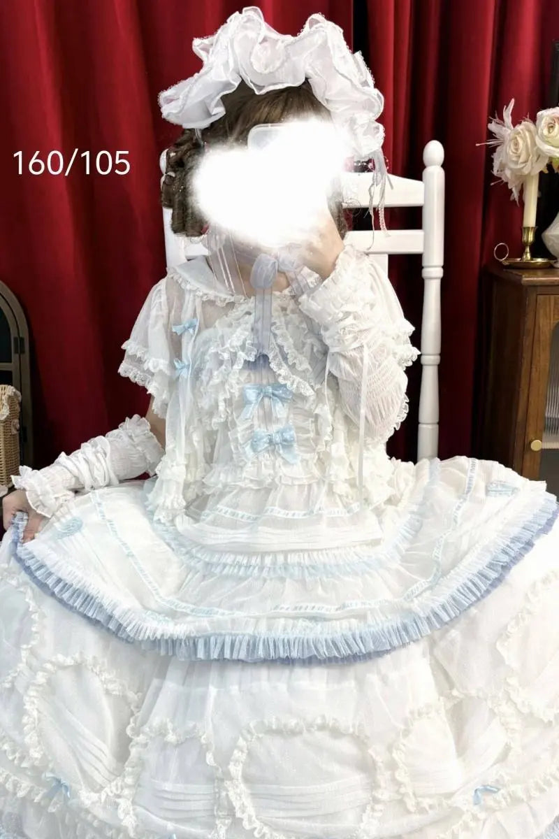Dot Tulle - Tiered Classic Lolita JSK & Cardigan Coordinate and Accessories - image 19