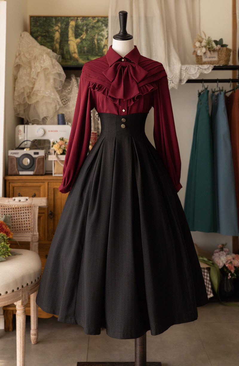 The Woodland Basket 4.0 - Long Classic Lolita Skirt with Matching Headbow - image 19