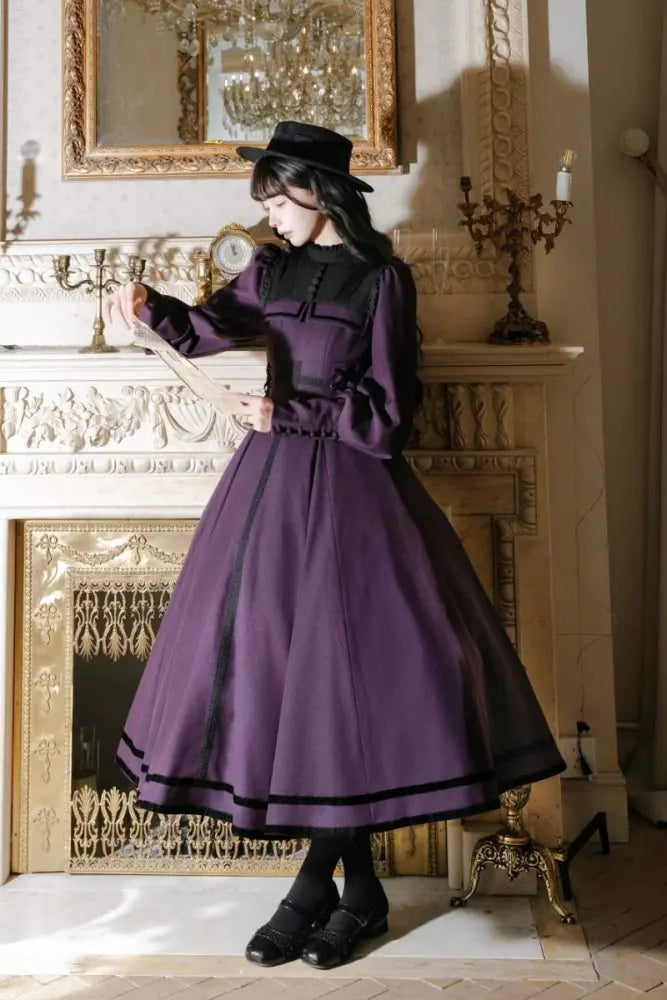 Raven Messenger - Plus Size Gothic Lolita OP with Optional Hat - image 1