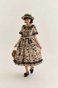 Black Cat Magician - Cotton Lolita OP Dress in Two Lengths - image 1
