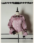 Little Bear Chocolate - Striped Sweet Lolita Blouse - image 1