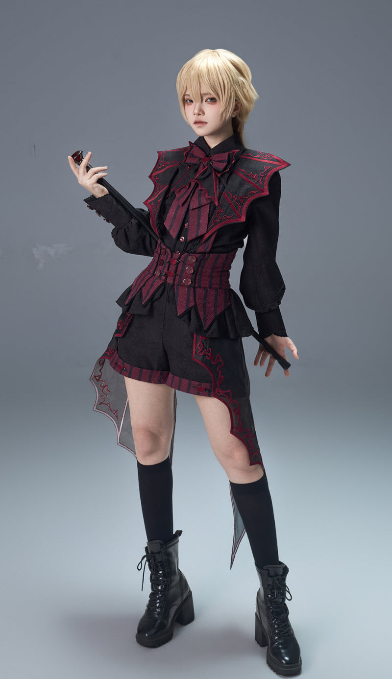 Batwing Vampire - Gothic Ouji Shirt & Shorts Coordinate - image 1