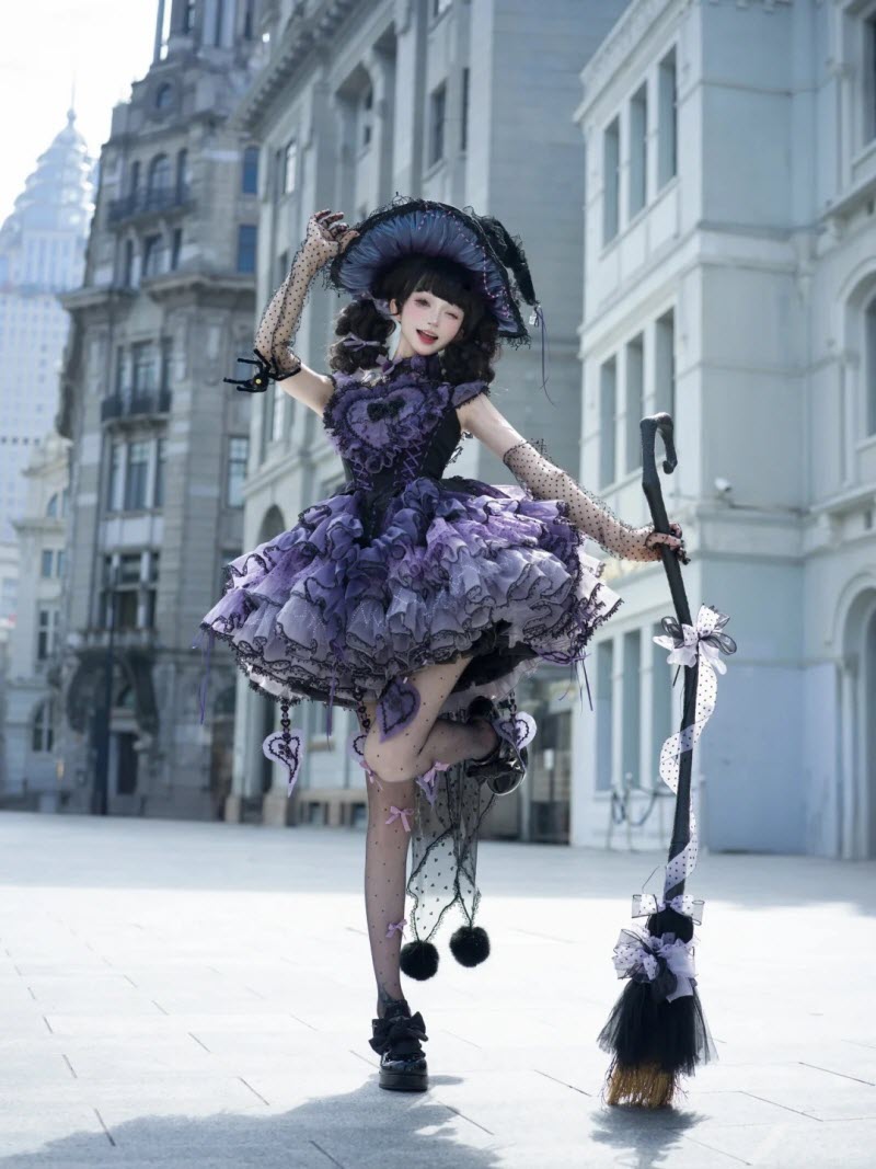 Rock Sweetheart - Gothic Witch Lolita JSK Full Set - image 1