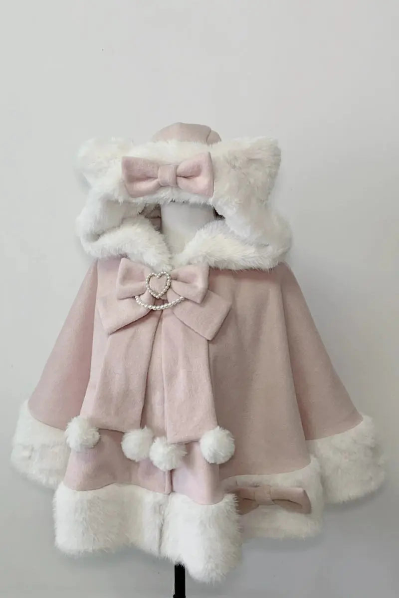 Snowball - Cat-Ear Hood Jirai Kei Cape - image 1