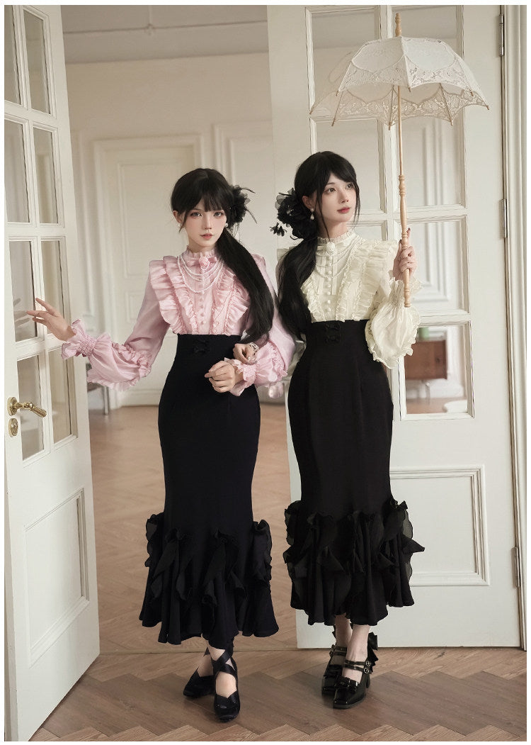 Miss Lola - Long-Sleeve Classic Lolita OP Dress - image 1