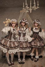 Bear Symphony - Retro Lolita JSK and OP Dresses - image 1