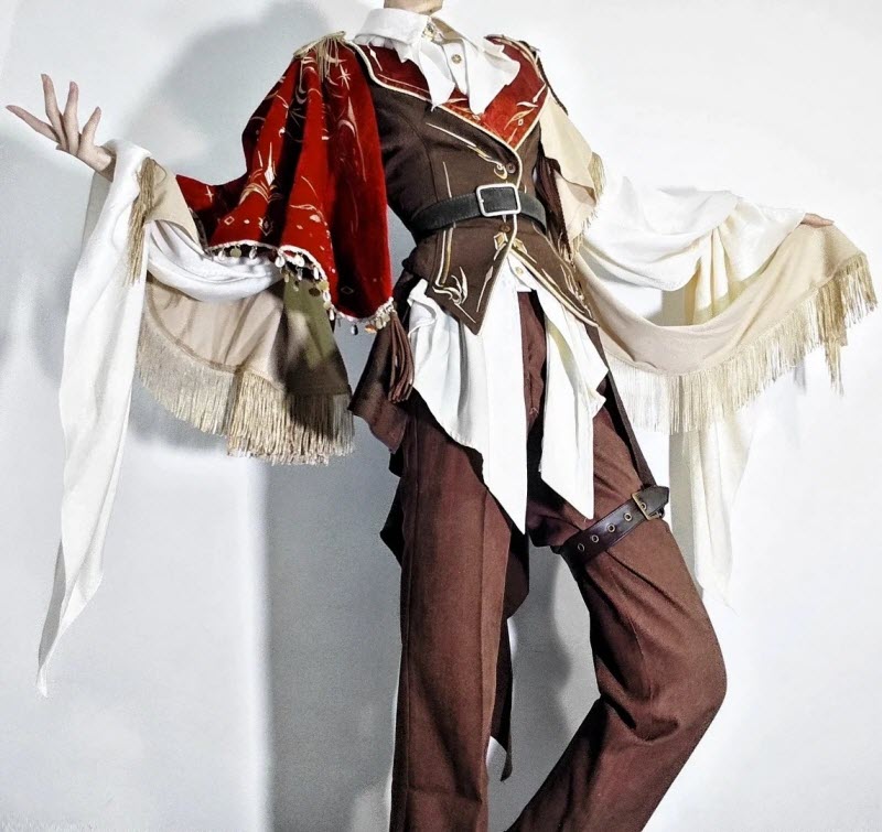 Zero - Ouji Military Lolita Blouse, Vest, Cape and Pants Set - image 1