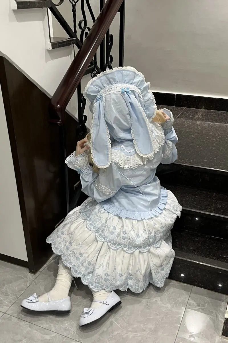 Baby Rabbit - Detachable Rabbit-Ear Hood Lolita Blouse - image 1