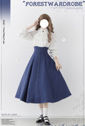 Whispers of the Woods - Long Button-Front Classic Lolita Skirt - image 1