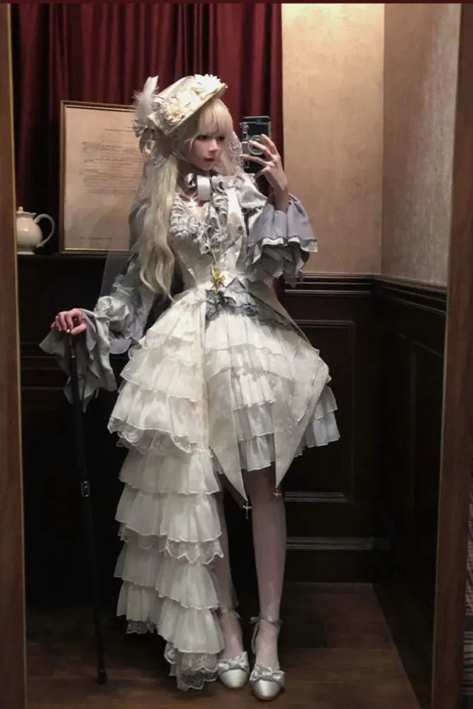 The Genesis and The Last Century - Ouji Lolita Blouse, Vest, Skirt and Trousers - image 1