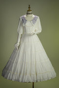 Cloud Soufflé Embroidered-Collar Classic Lolita Maxi OP - image 2