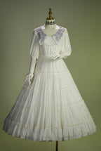 Cloud Soufflé Embroidered-Collar Classic Lolita Maxi OP - image 2