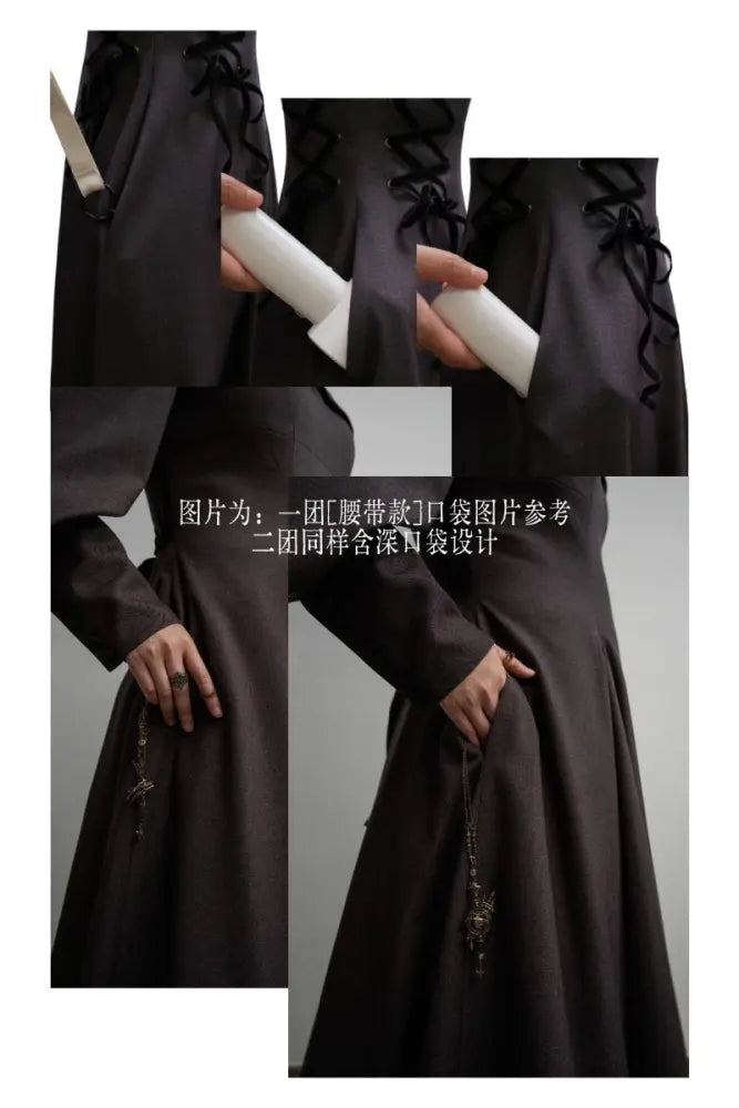 Raven Messenger - Plus Size Gothic Lolita OP with Optional Hat - image 20