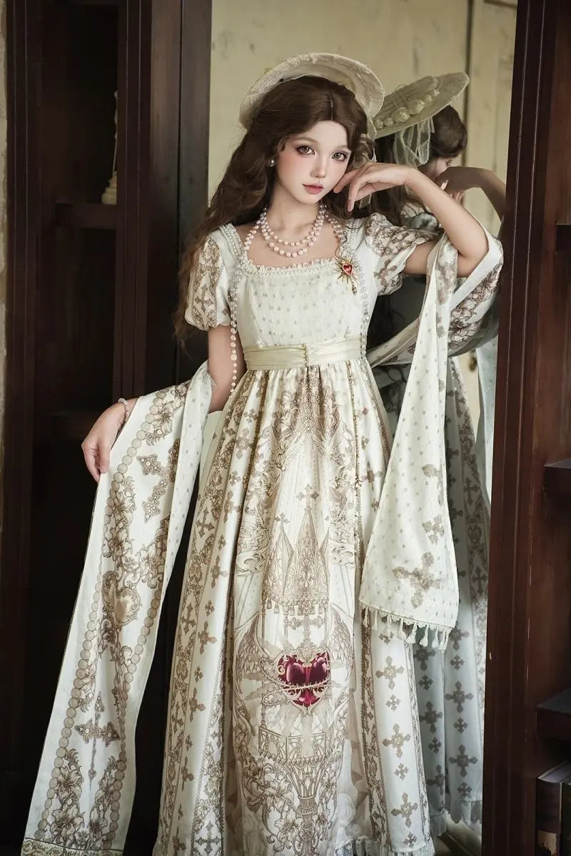 Sacred Coronation - Regency Empire Dress, Shawl & Necklace Options and Accessories - image 20