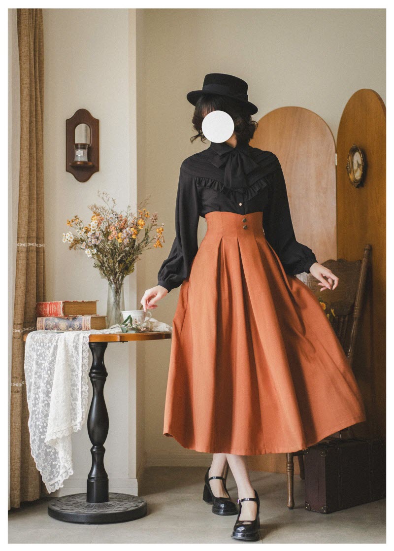 The Woodland Basket 4.0 - Long Classic Lolita Skirt with Matching Headbow - image 22