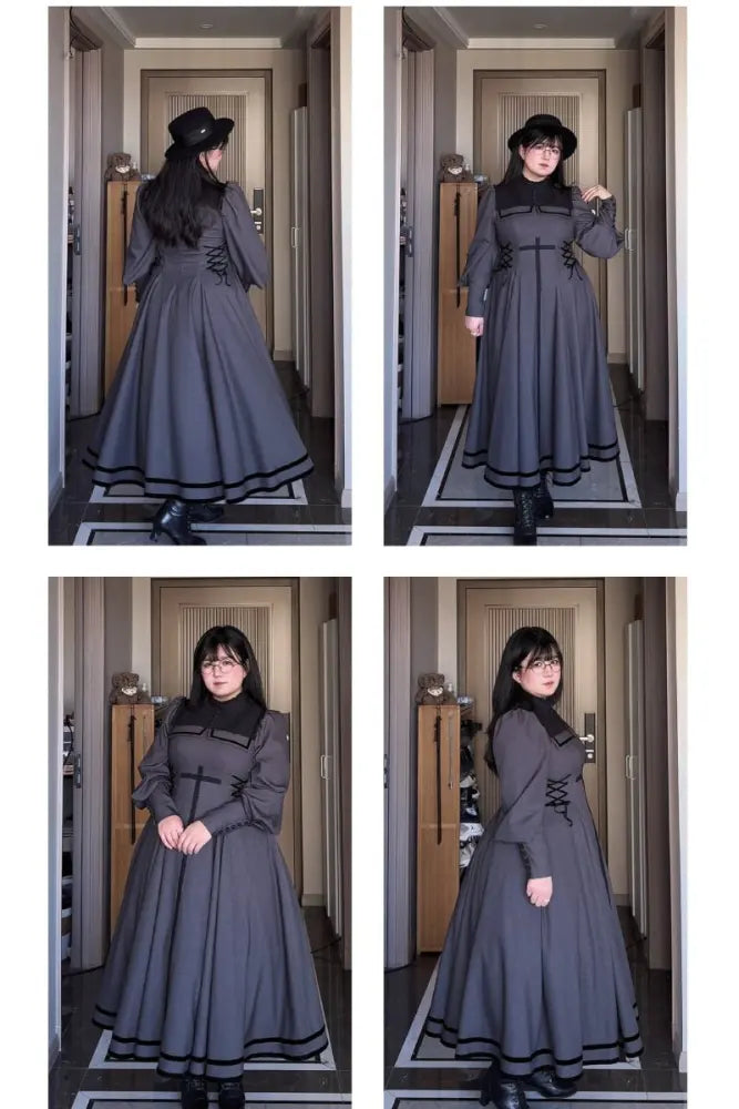 Raven Messenger - Plus Size Gothic Lolita OP with Optional Hat - image 23
