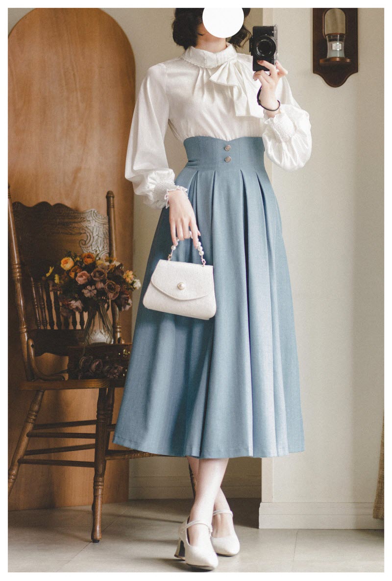The Woodland Basket 4.0 - Long Classic Lolita Skirt with Matching Headbow - image 23