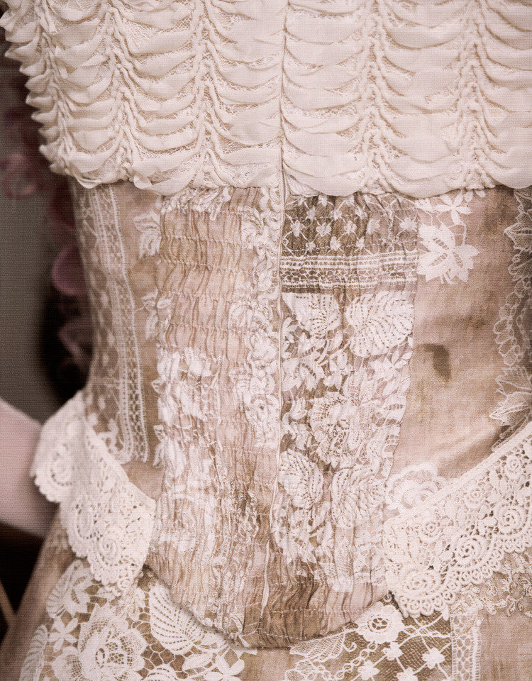 Cupid's Verse-Casket - Heart Cut-Out Vintage Lace Lolita Top - image 24