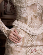 Cupid's Verse-Casket - Heart Cut-Out Vintage Lace Lolita Top - image 27
