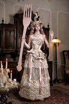 Cupid's Verse-Casket - Heart-Shaped Rococo Lolita Corset & Matching Pieces - image 2