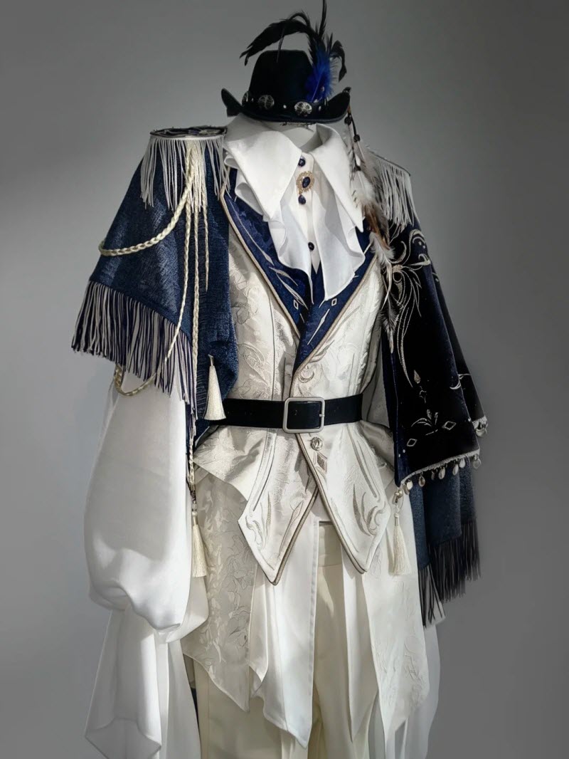 Zero - Ouji Military Lolita Blouse, Vest, Cape and Pants Set - image 2