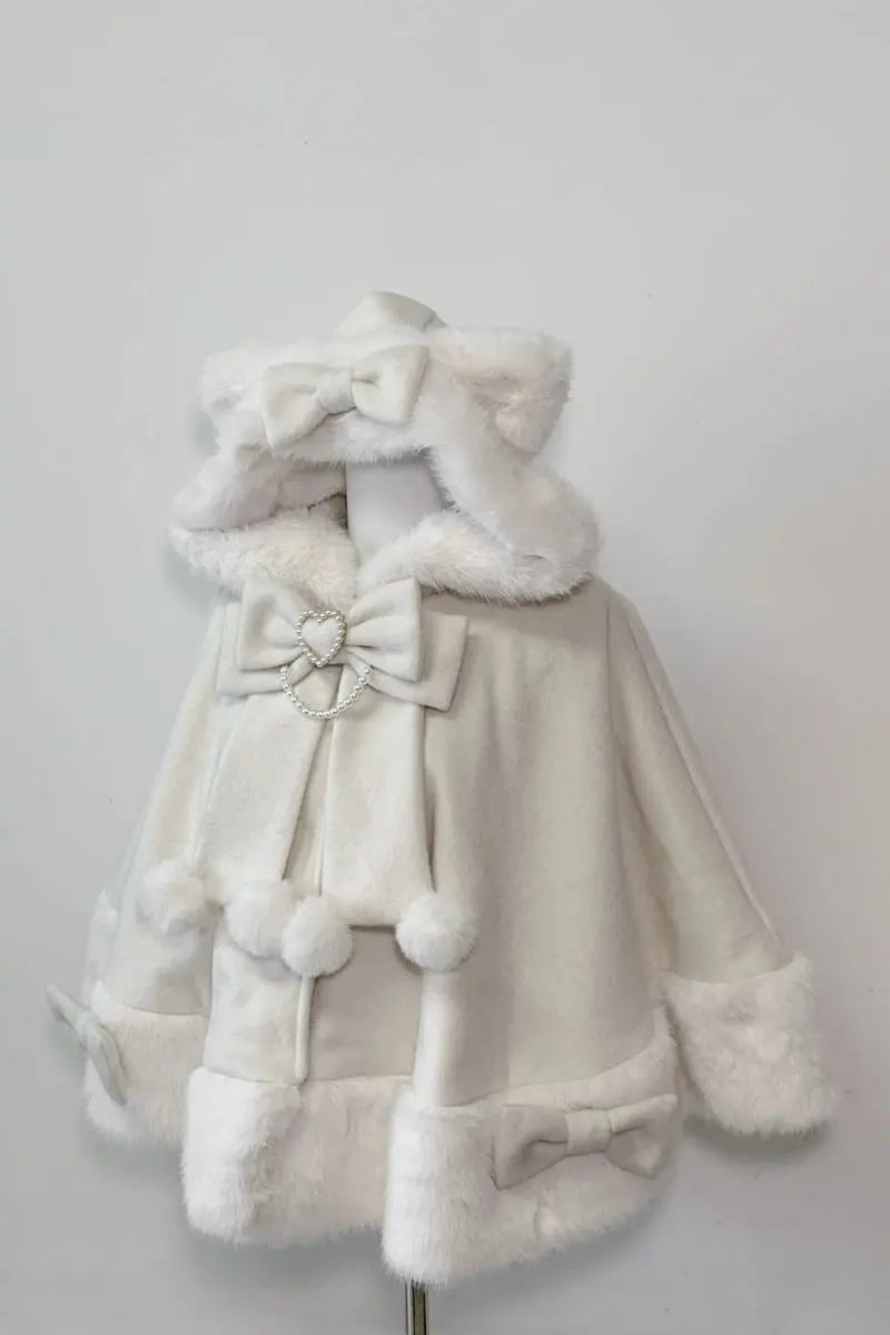 Snowball - Cat-Ear Hood Jirai Kei Cape - image 2
