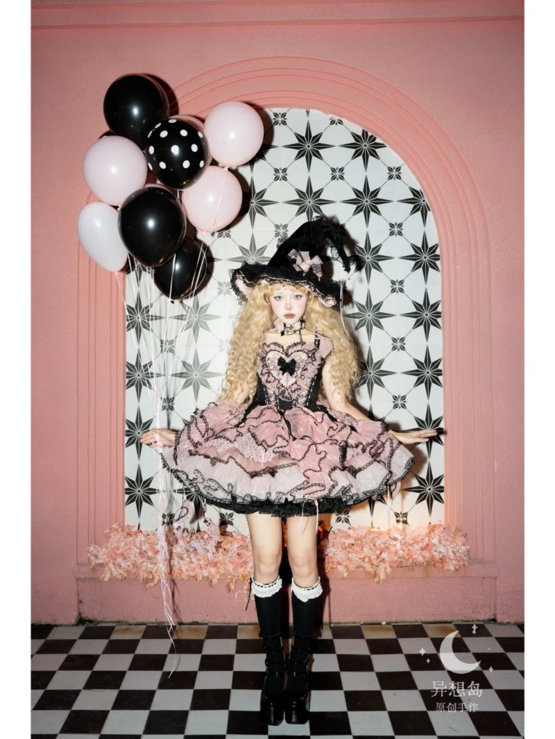 Rock Sweetheart - Gothic Witch Lolita JSK Full Set - image 2