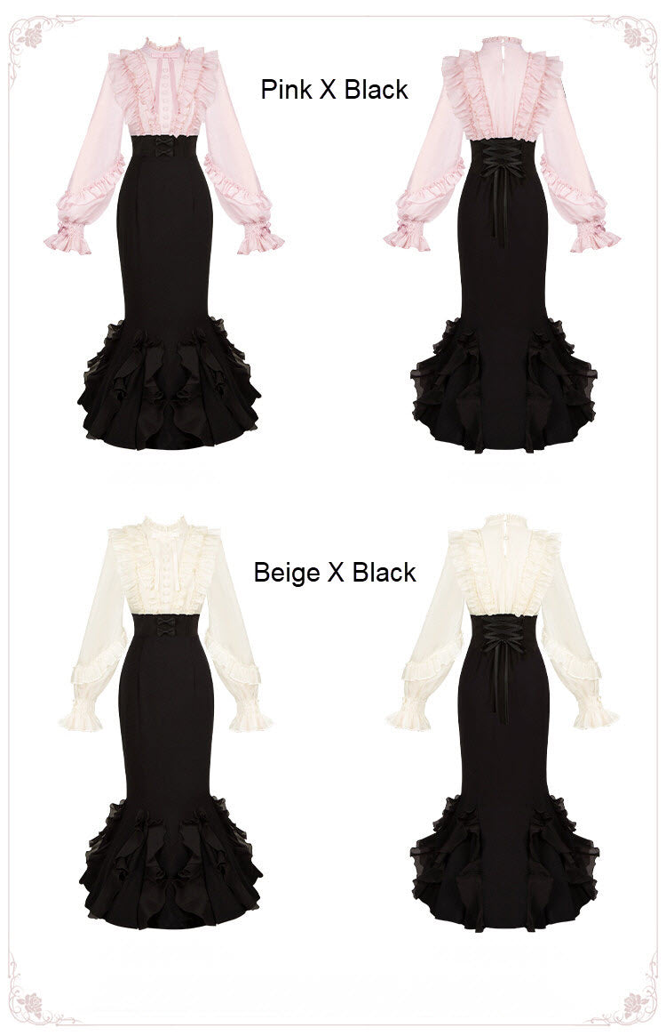 Miss Lola - Long-Sleeve Classic Lolita OP Dress - image 2