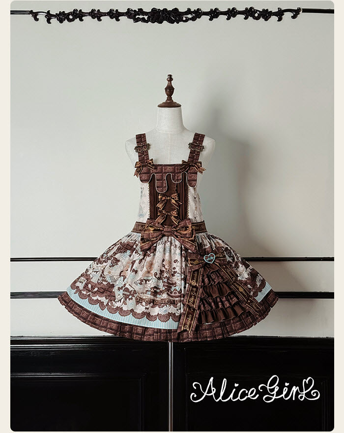 Little Bear Chocolate - Sweet Lolita Salopette and JSK - image 2