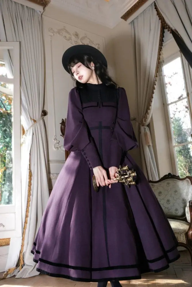 Raven Messenger - Plus Size Gothic Lolita OP with Optional Hat - image 2