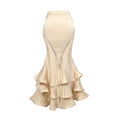 Cupid's Verse-Casket - Rococo Crinkled Satin Fishtail Skirt - image 2