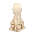 Cupid's Verse-Casket - Rococo Crinkled Satin Fishtail Skirt - image 2
