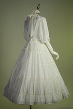 Cloud Soufflé Embroidered-Collar Classic Lolita Maxi OP - image 3