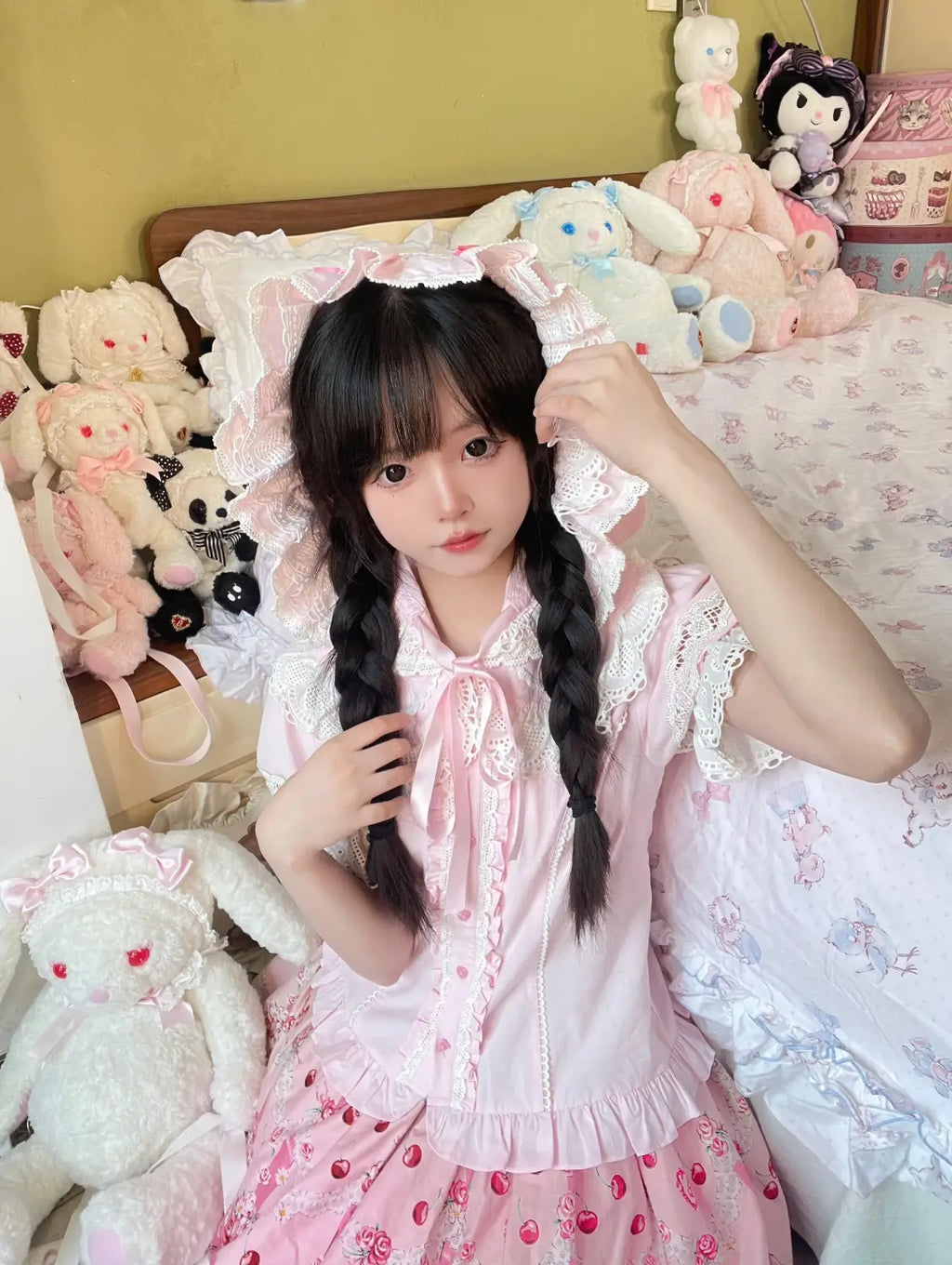 Baby Rabbit - Detachable Rabbit-Ear Hood Lolita Blouse - image 30