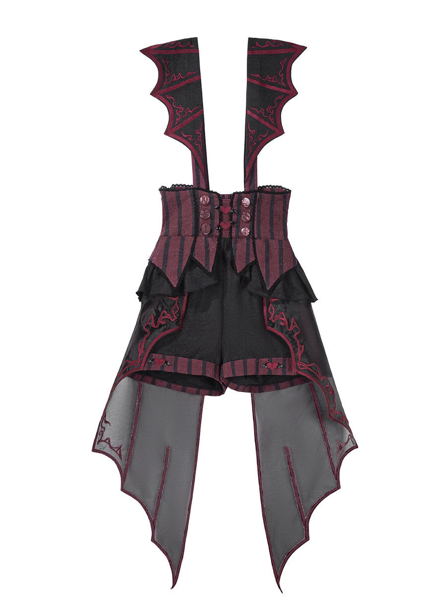 Batwing Vampire - Gothic Ouji Shirt & Shorts Coordinate - image 3
