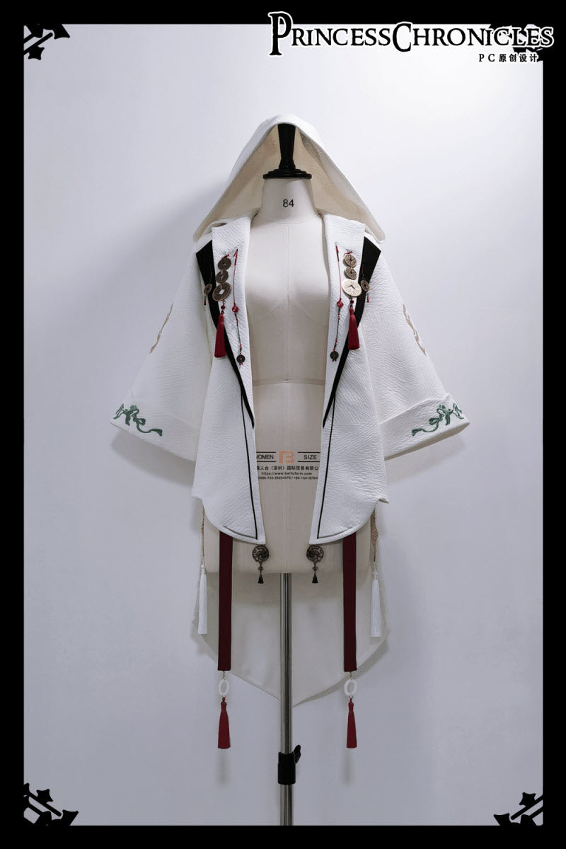 The Mountain Spirit - Hanfu-Inspired Ouji Jacket, Blouse, Shorts and Necklace Collection - image 3