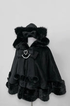 Snowball - Cat-Ear Hood Jirai Kei Cape - image 3