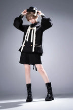Misty City - Sailor-Collar Ouji Coat & Shorts Set - image 3