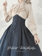 Forest Letter - Vintage Classic Lolita Blouse with Two Neckwear Pieces - image 3