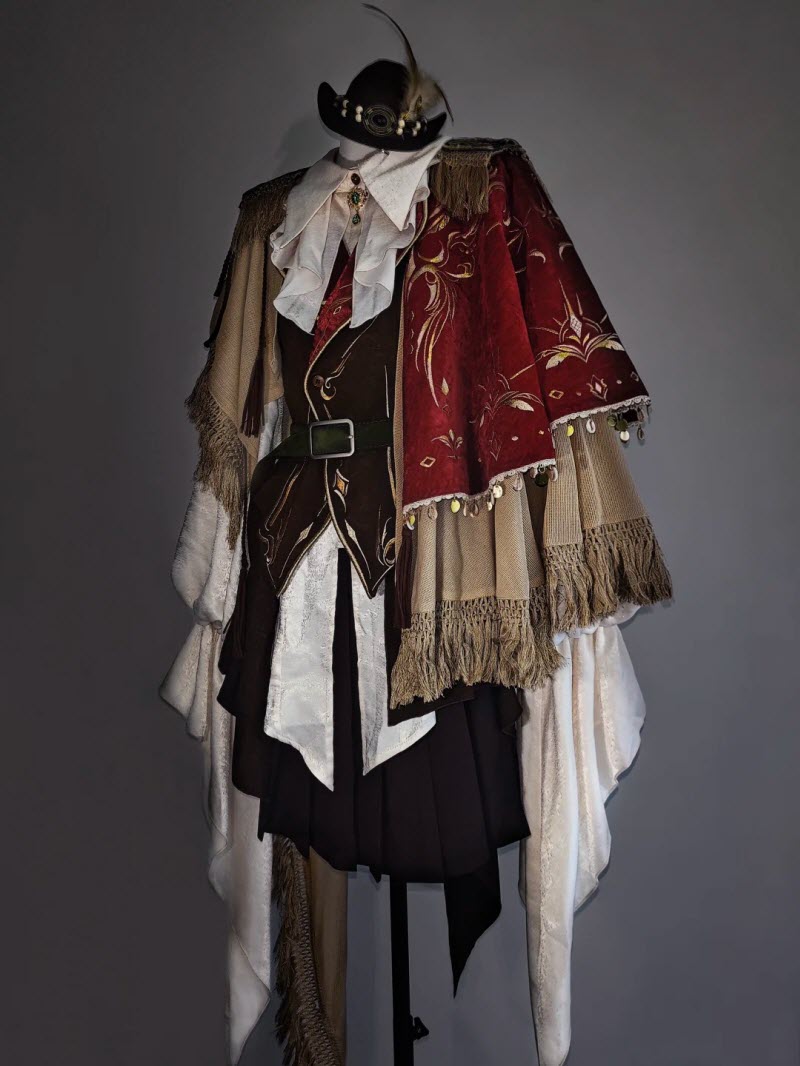 Zero - Ouji Military Lolita Blouse, Vest, Cape and Pants Set - image 3
