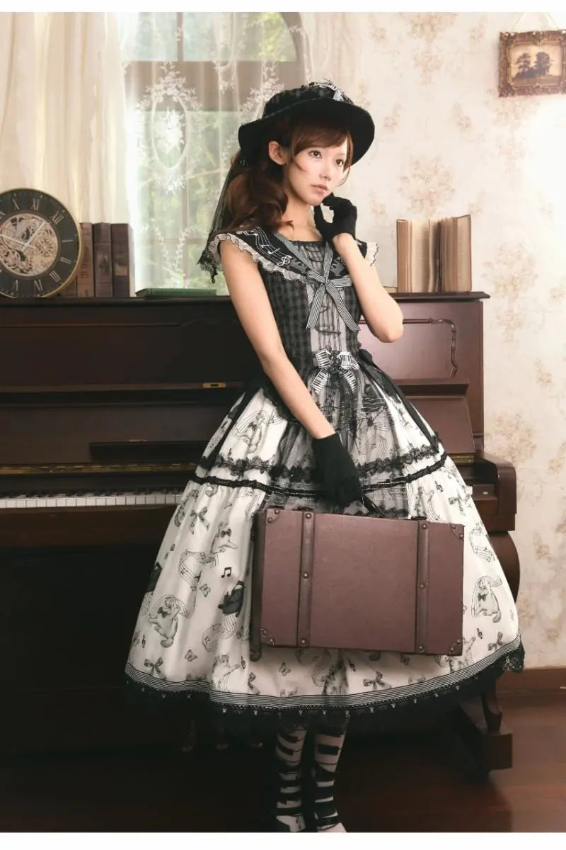 Meow Melodious Tone Musical Cat Classic Lolita JSK and Accessories - image 3