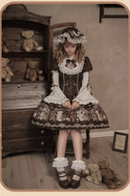 Bear Symphony - Retro Lolita JSK and OP Dresses - image 3