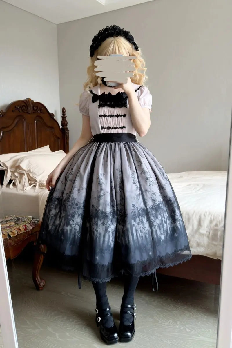 Decaying Garden - Gothic Lolita OP Dresses with Matching Accessories - image 3