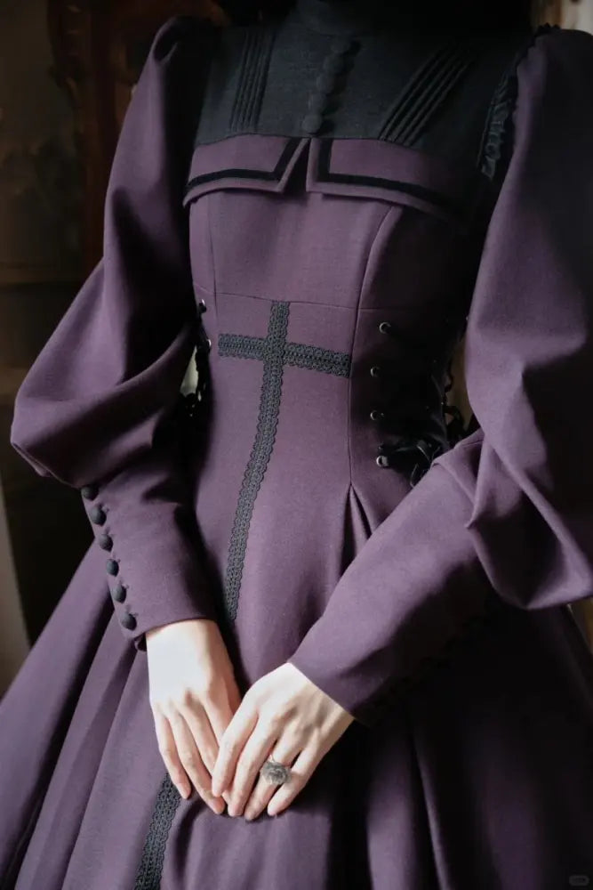 Raven Messenger - Plus Size Gothic Lolita OP with Optional Hat - image 3