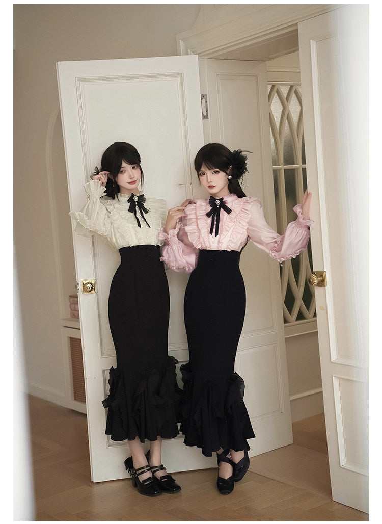 Miss Lola - Long-Sleeve Classic Lolita OP Dress - image 3