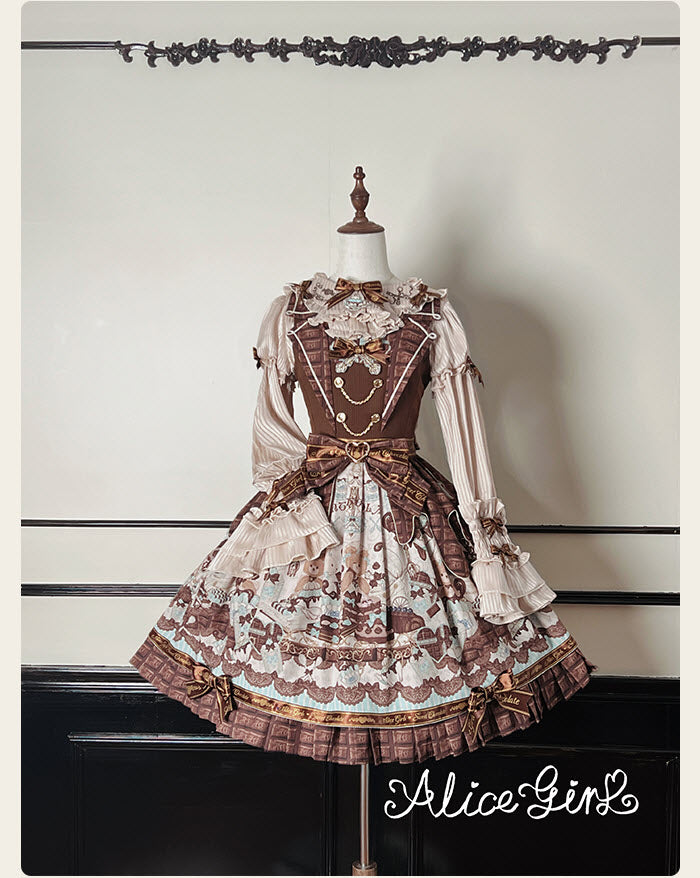 Little Bear Chocolate - Sweet Lolita Salopette and JSK - image 3