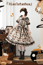 Black Cat Magician - Cotton Lolita OP Dress in Two Lengths - image 4